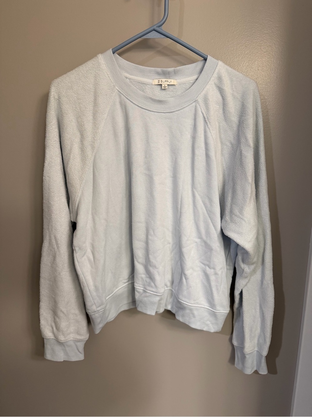 Z Supply Pale Blue Cowlneck Sweatshirt